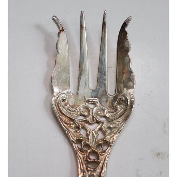 Vintage Silver Serving Fork Made In India Ornate - Picture 2 of 3